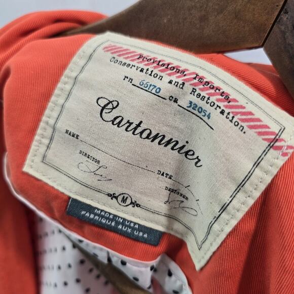 Anthropologie Blazer Womens Medium Orange Open Jacket Cartonnier Breathable - Picture 3 of 11